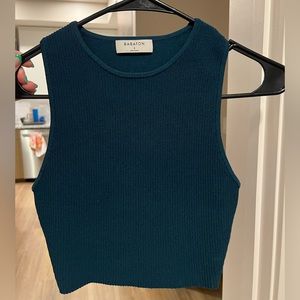 Aritzia Ribbed High neck tank